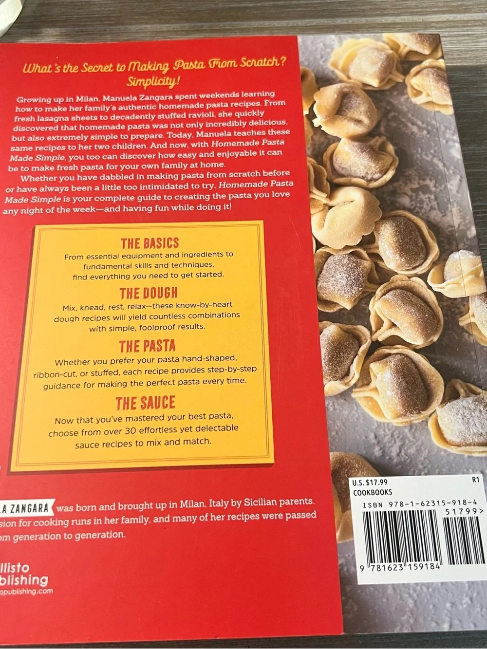 Book Homemade Pasta Made Simple - Red Cover by Manuela Zangara
